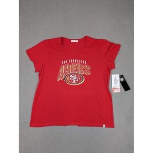 San Francisco 49ers Shirt Womens XL Red NFL Football '47 Treasure Frankie Tee